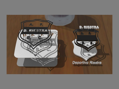 AFA Deportivo Riestra club Coaster necklace and keychain Color Printable 3D-printmodel