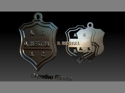 AFA Deportivo Riestra club Coaster necklace and keychain Color Printable 3D-printmodel