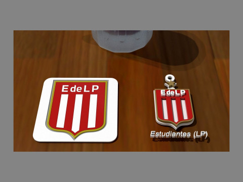 AFA Estudiantes LP club Coaster necklace and keychain Color Printable Modelo de impresión 3D