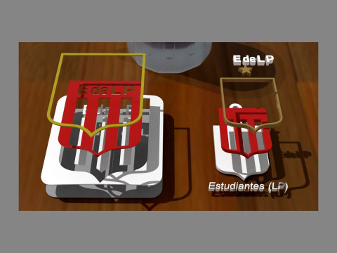 AFA Estudiantes LP club Coaster necklace and keychain Color Printable Modelo de impresión 3D