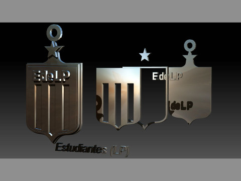 AFA Estudiantes LP club Coaster necklace and keychain Color Printable Modelo de impresión 3D