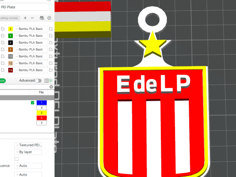 AFA Estudiantes LP club Coaster necklace and keychain Color Printable Modelo de impresión 3D