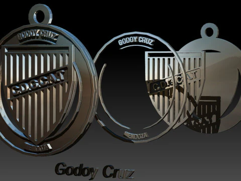AFA Godoy Cruz MDZ club Coaster necklace and keychain Color Printable 3D Print Model