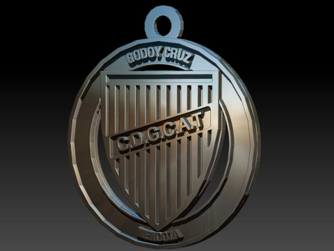 AFA Godoy Cruz MDZ club Coaster necklace and keychain Color Printable 3Dプリントモデル