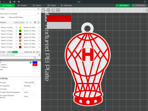 AFA Huracn club Coaster necklace and keychain Color Printable Modelo de impresión 3D