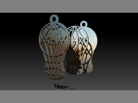 AFA Huracn club Coaster necklace and keychain Color Printable Modelo de impresión 3D