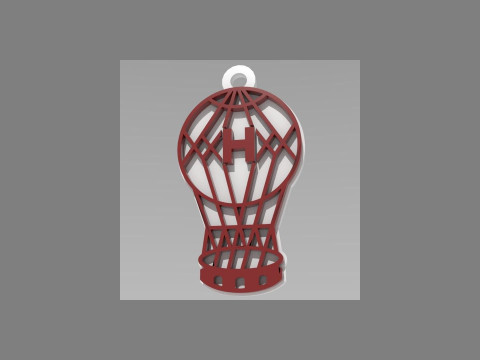 AFA Huracn club Coaster necklace and keychain Color Printable Modelo de impresión 3D