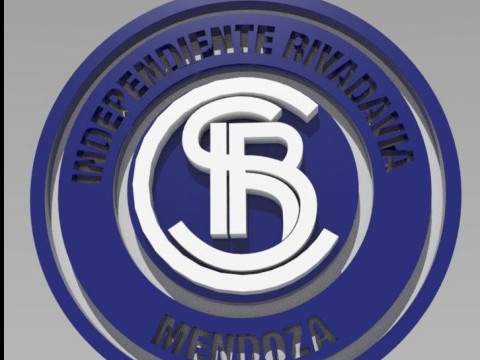 Independiente Rivadvia MDZ club Coaster necklace and keychain Color Printable Model do druku 3D