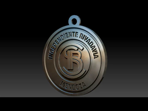 Independiente Rivadvia MDZ club Coaster necklace and keychain Color Printable 3D Print Model