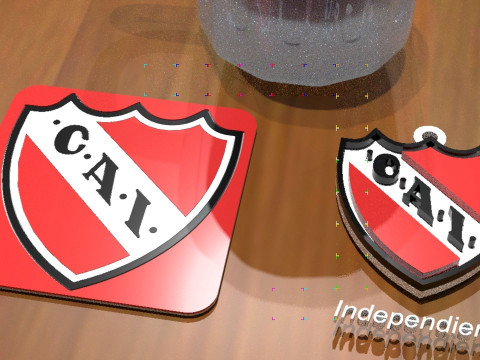 AFA Independiente Rivadvia club Coaster necklace and keychain Color Printable 3D-printmodel