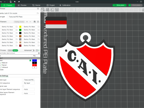 AFA Independiente Rivadvia club Coaster necklace and keychain Color Printable 3D-printmodel