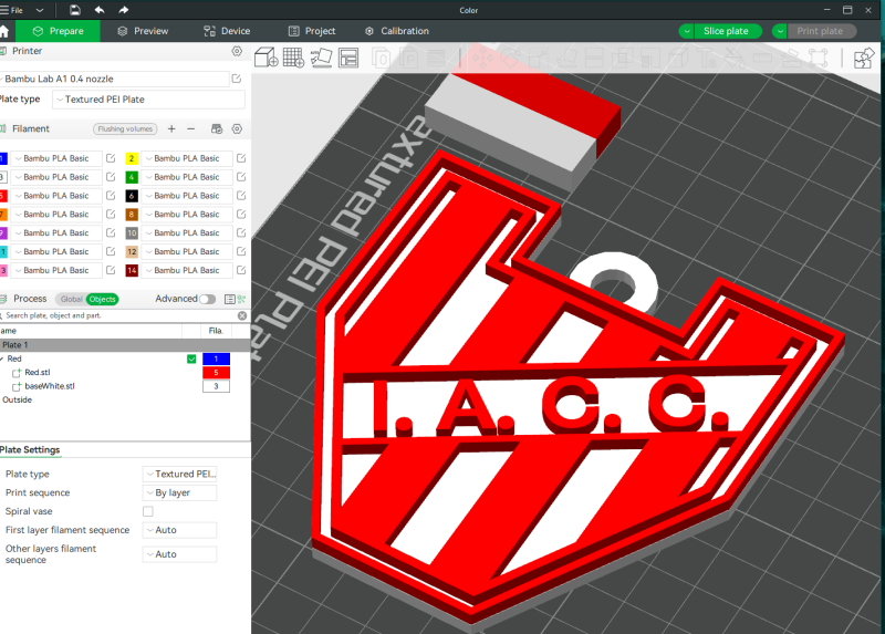 AFA Instituto Central Cordoba club Coaster necklace and keychain Color Printable 3D-printmodel .c4d .max .obj .3ds .fbx .stl .blend