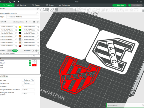 AFA Instituto Central Cordoba club Coaster necklace and keychain Color Printable 3D-printmodel