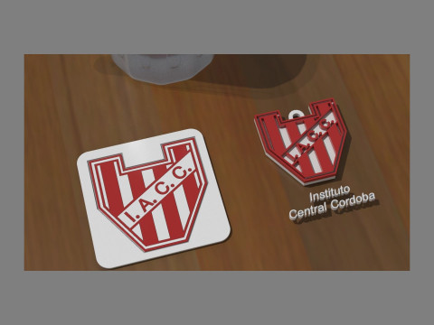 AFA Instituto Central Cordoba club Coaster necklace and keychain Color Printable 3D-printmodel