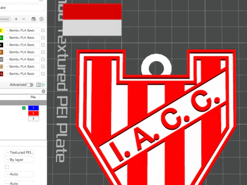 AFA Instituto Central Cordoba club Coaster necklace and keychain Color Printable 3D Print Model