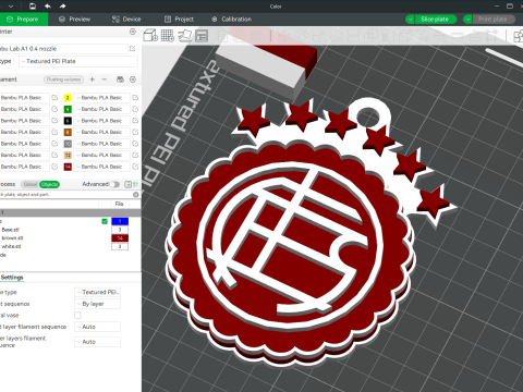 AFA Lans club Coaster necklace and keychain Color Printable Modelo de impresión 3D