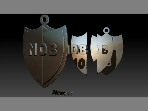 AFA Newells club Coaster necklace and keychain Color Printable 3D Print Model