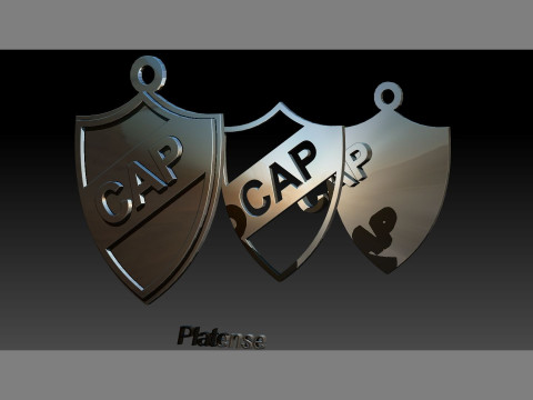AFA Platense club Coaster necklace and keychain Color Printable Modelo de Impressão 3D