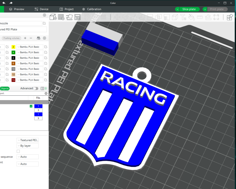 AFA Racing club Coaster necklace and keychain Color Printable Modelo de impresión 3D .c4d .max .obj .3ds .fbx .stl .blend