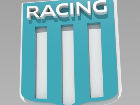 AFA Racing club Coaster necklace and keychain Color Printable Modelo de impresión 3D