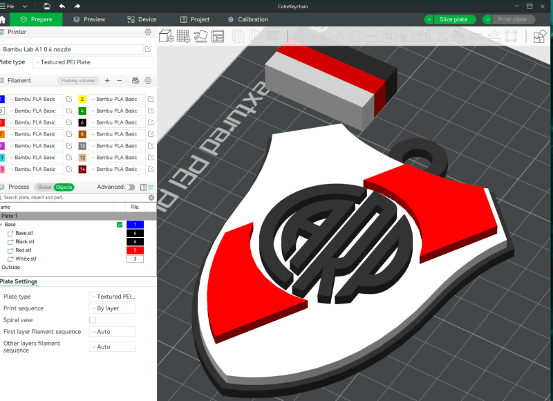 AFA River Plate club Coaster necklace and keychain Color Printable Modelo de impresión 3D .c4d .max .obj .3ds .fbx .stl .blend