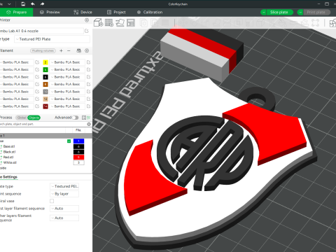 AFA River Plate club Coaster necklace and keychain Color Printable 3D Print Model