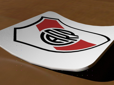 AFA River Plate club Coaster necklace and keychain Color Printable Modelo de impresión 3D