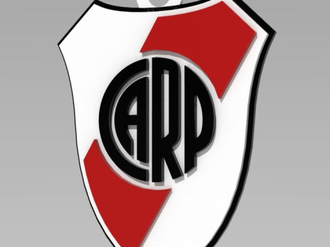 AFA River Plate club Coaster necklace and keychain Color Printable Modelo de impresión 3D