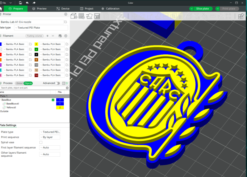 AFA Rosarioccentral club Coaster necklace and keychain Color Printable 3Dプリントモデル .c4d .max .obj .3ds .fbx .stl .blend 