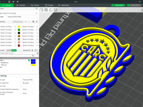AFA Rosarioccentral club Coaster necklace and keychain Color Printable 3D Print Model