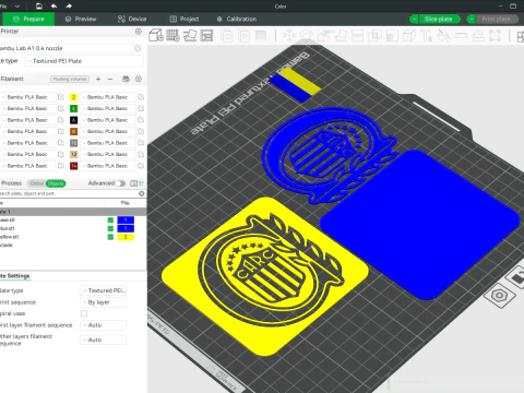 AFA Rosarioccentral club Coaster necklace and keychain Color Printable 3D Print Model