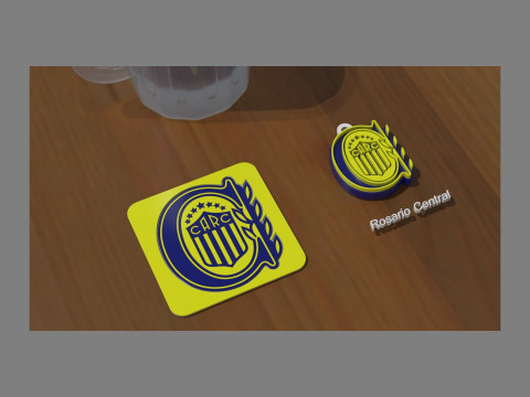 AFA Rosarioccentral club Coaster necklace and keychain Color Printable 3Dプリントモデル