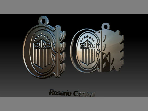 AFA Rosarioccentral club Coaster necklace and keychain Color Printable 3D Print Model