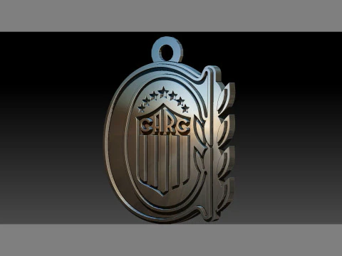 AFA Rosarioccentral club Coaster necklace and keychain Color Printable 3D Print Model