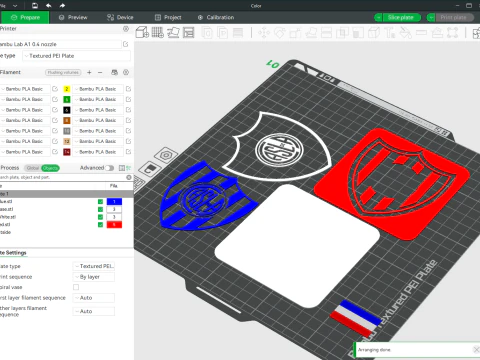 AFA San Lorenzo club Coaster necklace and keychain Color Printable 3D Print Model