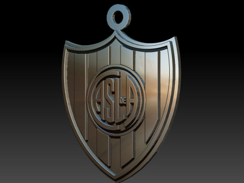 AFA San Lorenzo club Coaster necklace and keychain Color Printable Modèles 3D en vedette