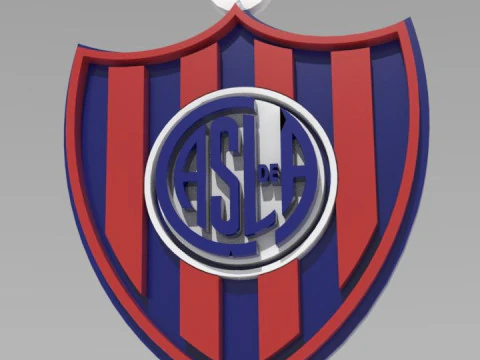 AFA San Lorenzo club Coaster necklace and keychain Color Printable 3D Print Model