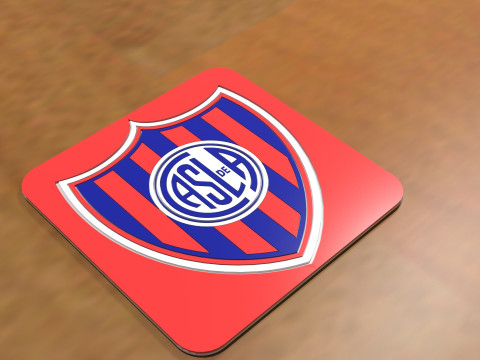 AFA San Lorenzo club Coaster necklace and keychain Color Printable Modèles 3D en vedette