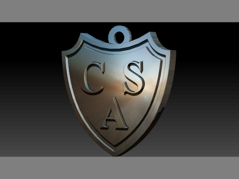 AFA Sarmiento Junin club Coaster necklace and keychain Color Printable Modelo de impresión 3D