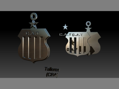 AFA Talleres club Coaster necklace and keychain Color Printable 3D प्रिंट मॉडल