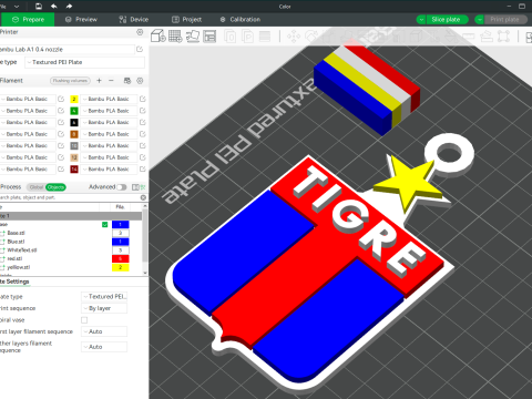 AFA Tigre club Coaster necklace and keychain Color Printable 3Dプリントモデル