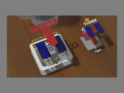 AFA Tigre club Coaster necklace and keychain Color Printable Modelo de impresión 3D