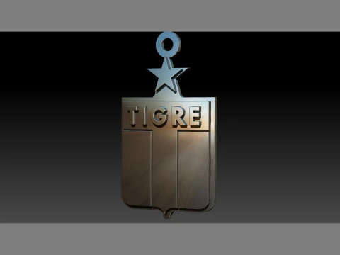 AFA Tigre club Coaster necklace and keychain Color Printable 3D Print Model