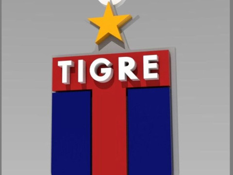 AFA Tigre club Coaster necklace and keychain Color Printable Modelo de impresión 3D