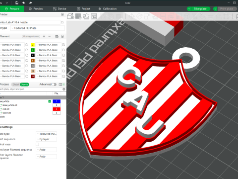 AFA Sarmiento Junin club Coaster necklace and keychain Color Printable Modèles 3D en vedette