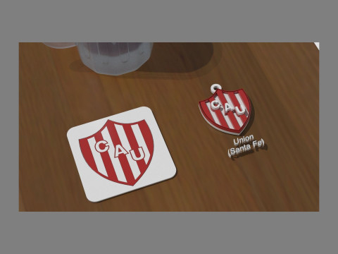 AFA Sarmiento Junin club Coaster necklace and keychain Color Printable Model Cetak 3D