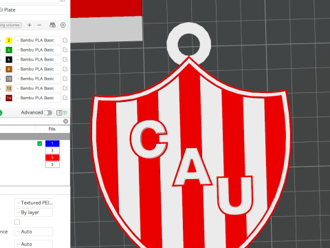 AFA Sarmiento Junin club Coaster necklace and keychain Color Printable Model Cetak 3D