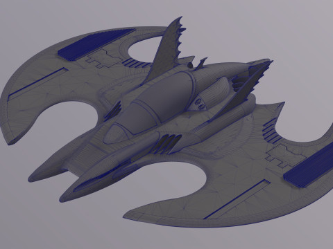 Batwing fan art from the film Batman 1989 High-quality 3D-Modell