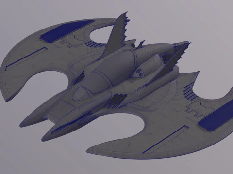 Batwing fan art from the film Batman 1989 High-quality 3D Model