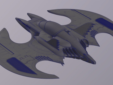 Batwing fan art from the film Batman 1989 High-quality 3D-Modell